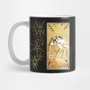 Yellow Jumping Spider (With Webs) Mug